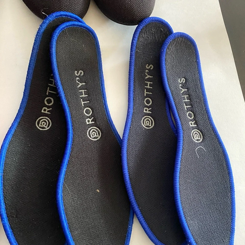 Rothy's Flats in Black, Red, Blue, and Tan - Picture 8 of 16